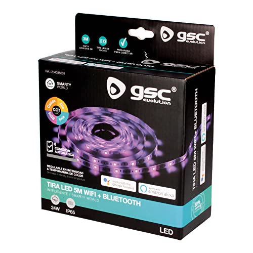- Zestaw 5M Inteligentna taśma LED 4,8 W/M RGB + 2700-6000K IP65 204035001 204035001