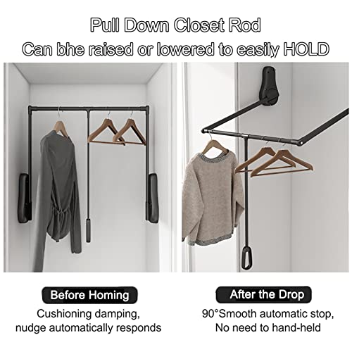 Tringle à vêtements escamotable contre les placards hauts inaccessibles - 3