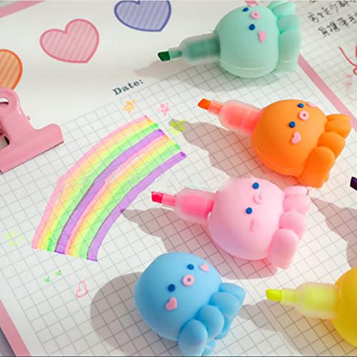 LANCHEN Caneta fluorescente de 5 cores para rabiscos, conjunto de marcadores de mangá e grafite, pap