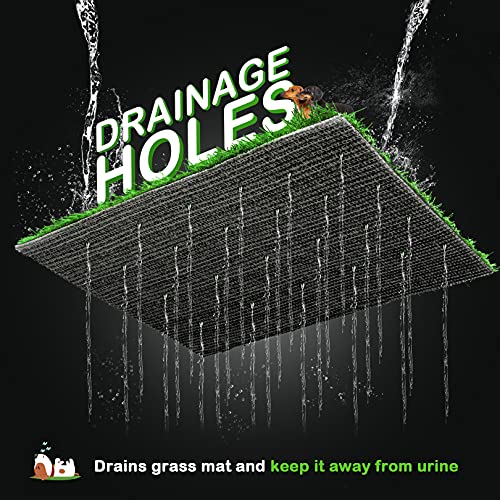 Sailnovo 63x50cm Hundeklo Hundetoilette, Rasen verstärken Welpentoilette mit 2 Pcs Kunstrasen, Hunde Toilette Welpenklo Haustiertoilette Trainingsunterlage