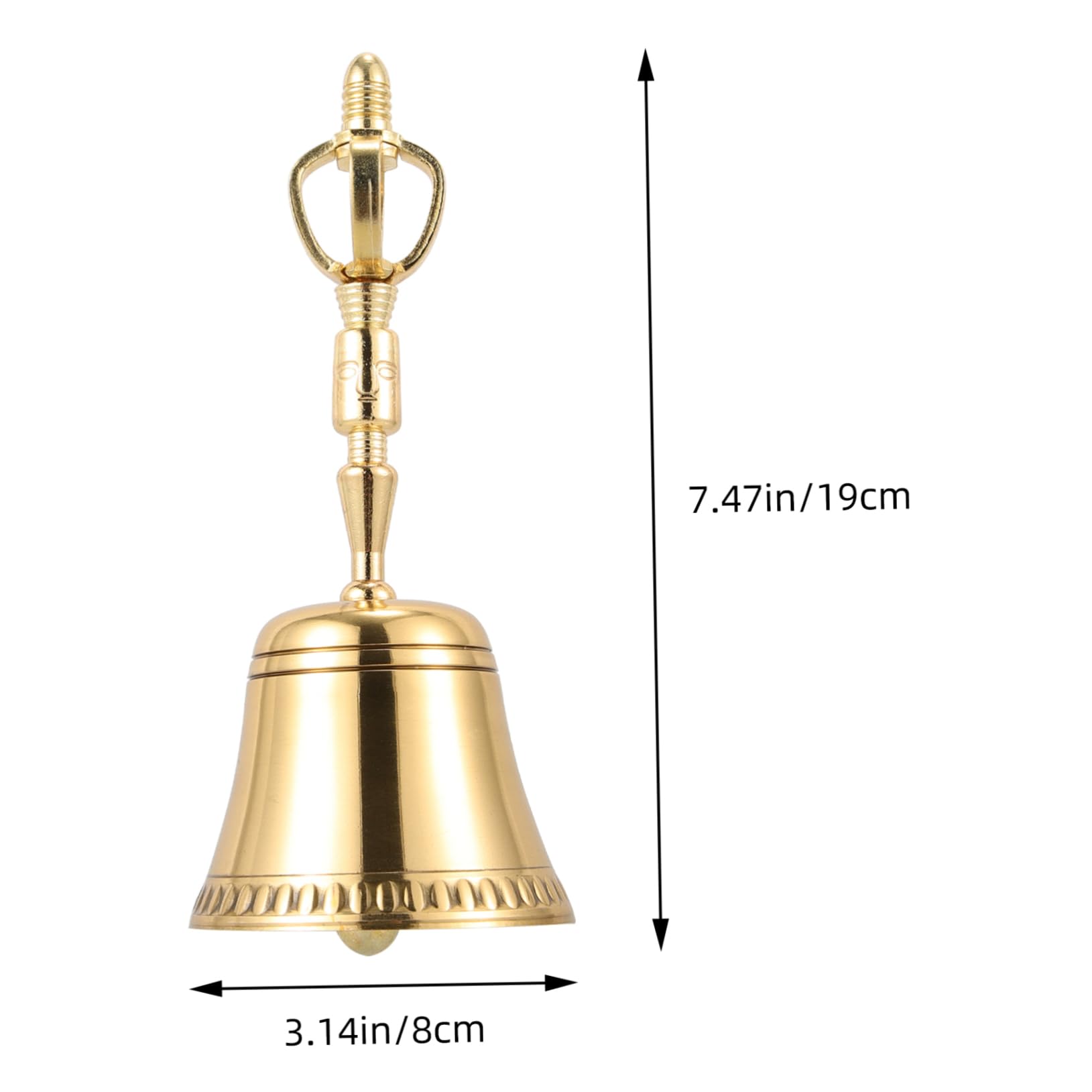 ERINGOGO Buddhist Temple Prayer Bell Hand Bells for Adults Portable Instrument Home Decor Traditional Buddhism