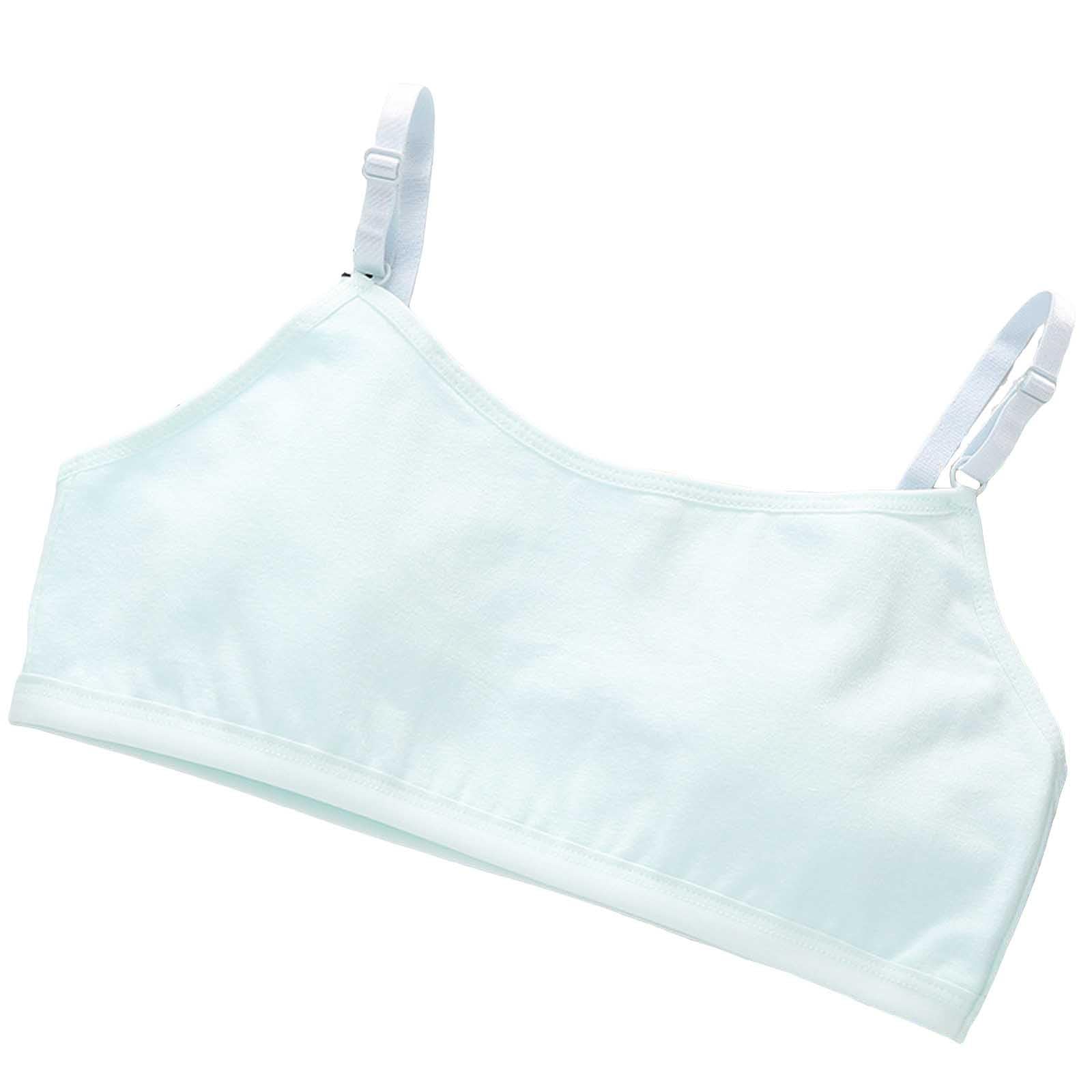 Crop Top BH Niñas Sin Costuras Deportes Sujetador Entrenamiento Blanco Adolescente Sujetador Camisola Estilo Sin Costuras Niños