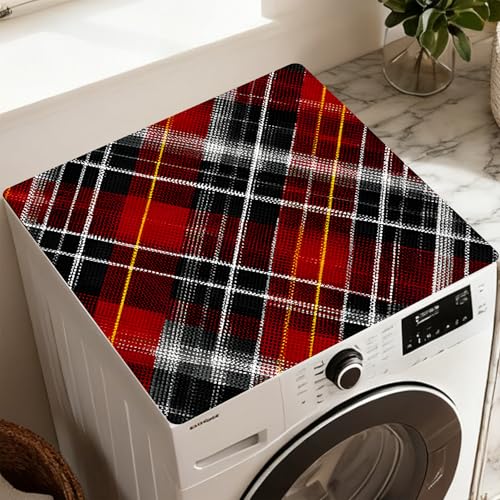 Image of Washer Dryer Top Cover Mat, Non-Slip Laundry Room Decor, Laundry Room Kitchen Appliance Decor Protector Size 23.6x19.7in