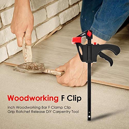 Sargentos Carpintero 10pcs Abrazadera de 4 pulgadas Woodworking F Clip Clip Grip Rápido Ratchet Liberación Barra de barra DIY Carpintería Herramienta de mano Sargentos De Apriete (Size : 10pcs)