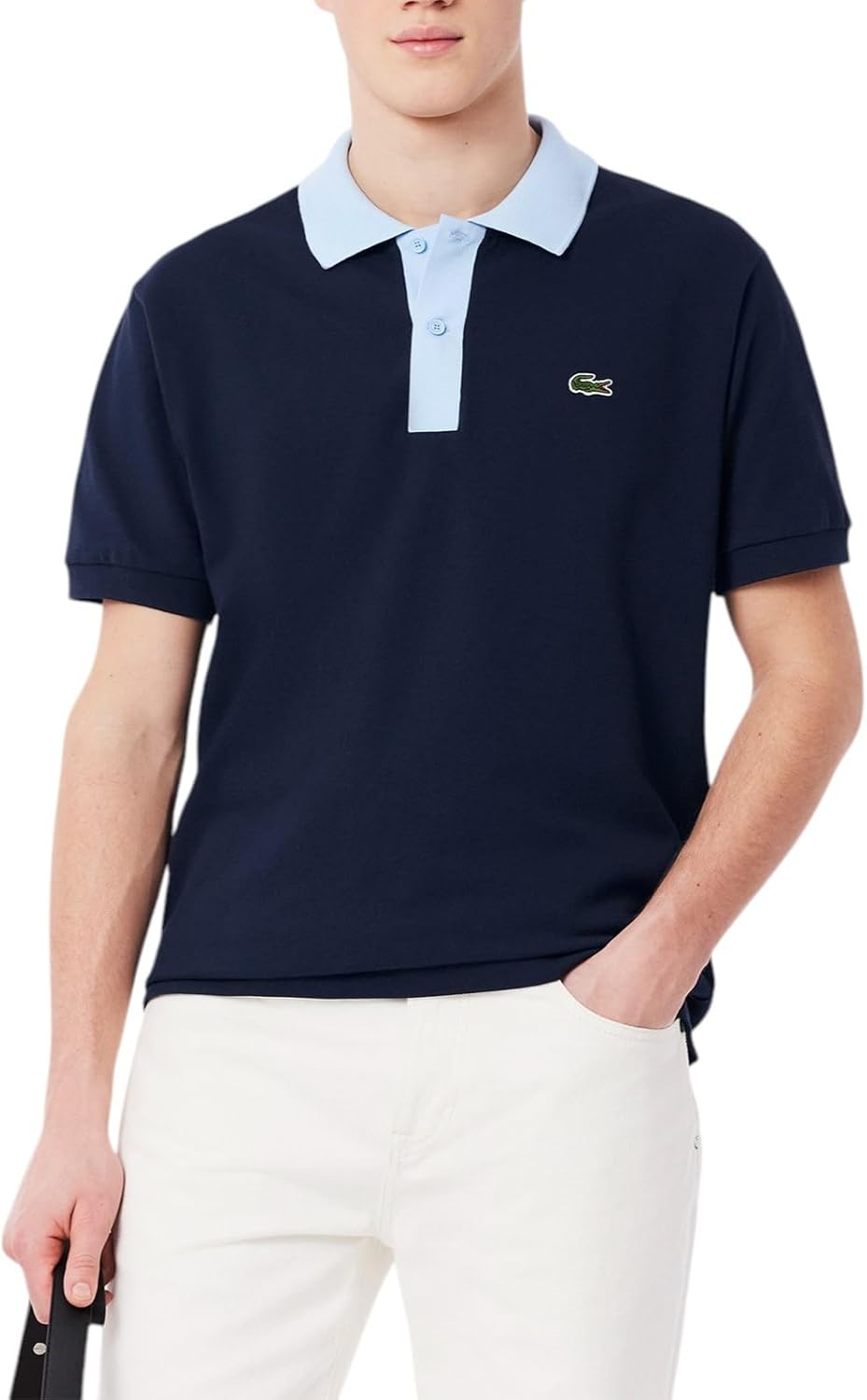 Lacoste Mens Classic Fit Contrast Collar L.12.12 Polo Shirt