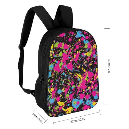MENRIAOV Splatter Paint Color And Splashes Style Unisex Double Shoulder Backpack Graphics Printed Bags Casual Daypack Travel Computer Backpacks for 17 Inch Laptop2