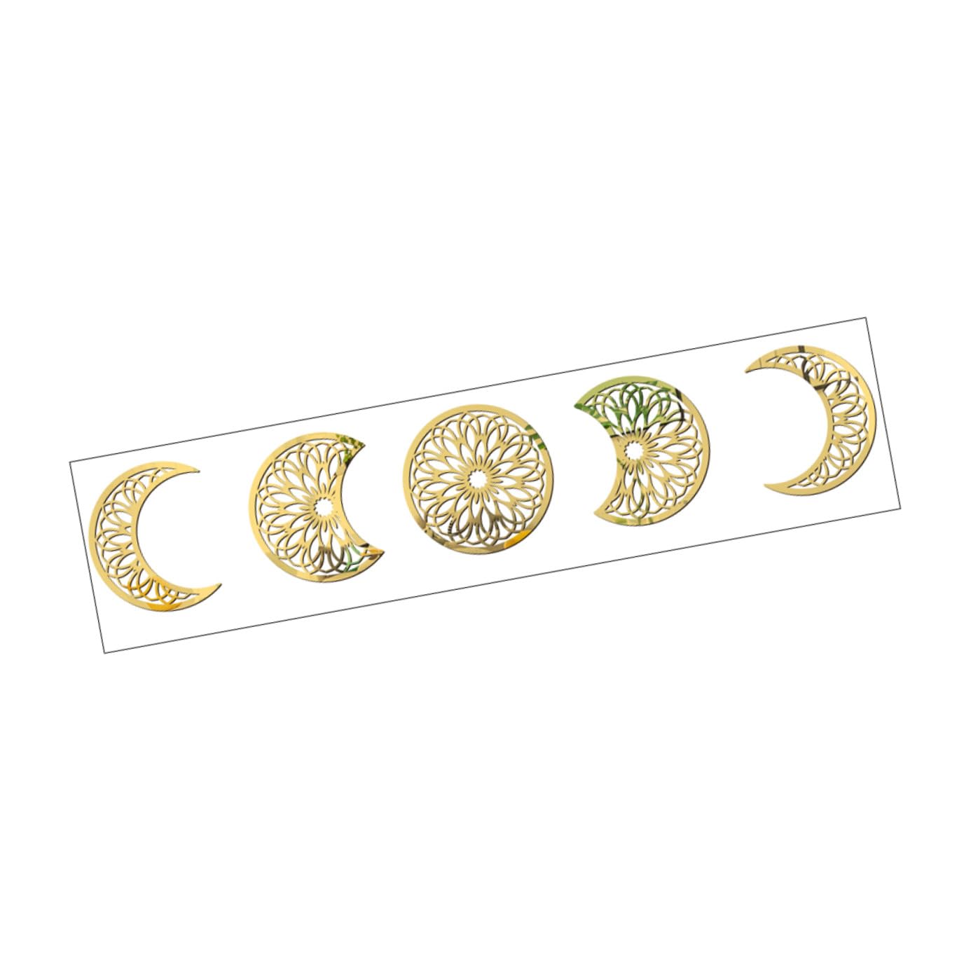 Autocollants muraux lune 3d dorés pour créer un cocon chaleureux chez soi