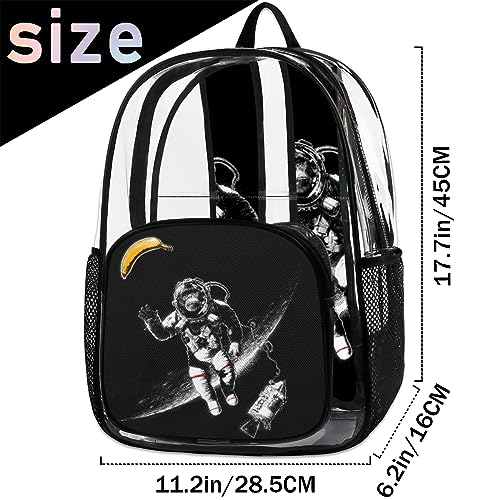 Astronaut Clear Backpack Stadium Approved Waterproof Stadium Bag See Through Clear Bags for Concert Work Sport Event2