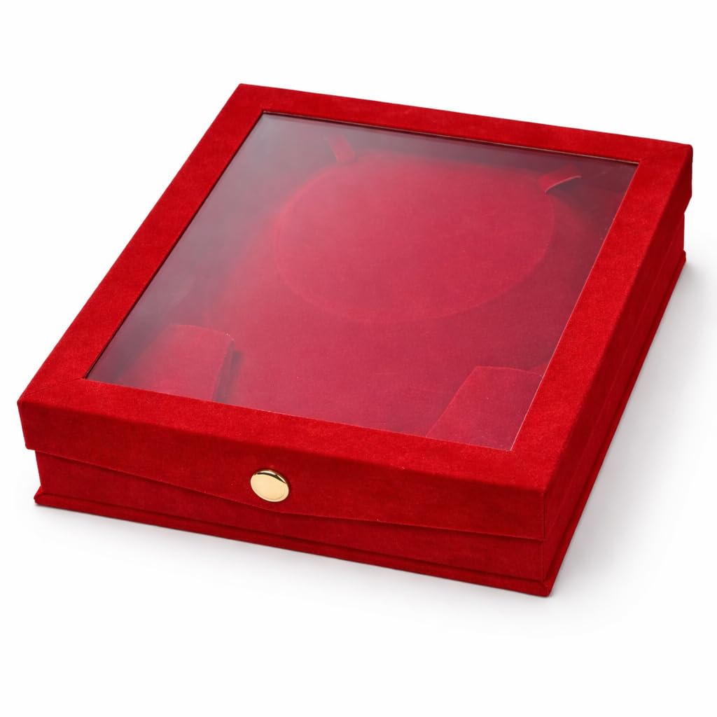 Lushure Velvet MDF Wooden Necklace Set Gift Box with Transparent PVC Window | Jewellery Storage & Display Box for Necklac... - Review, Price and Buying Guide