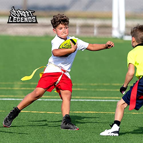 Street Legends Youth Football For Kids, Graffiti Printed Composite Leather Size 8 Football- Includes Pump, Made For Training, Practicing, & Recreational Play, Volt #TOP2