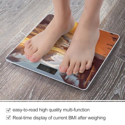 Báscula de baño digital con pantalla LED y vidrio templado miniatura 5