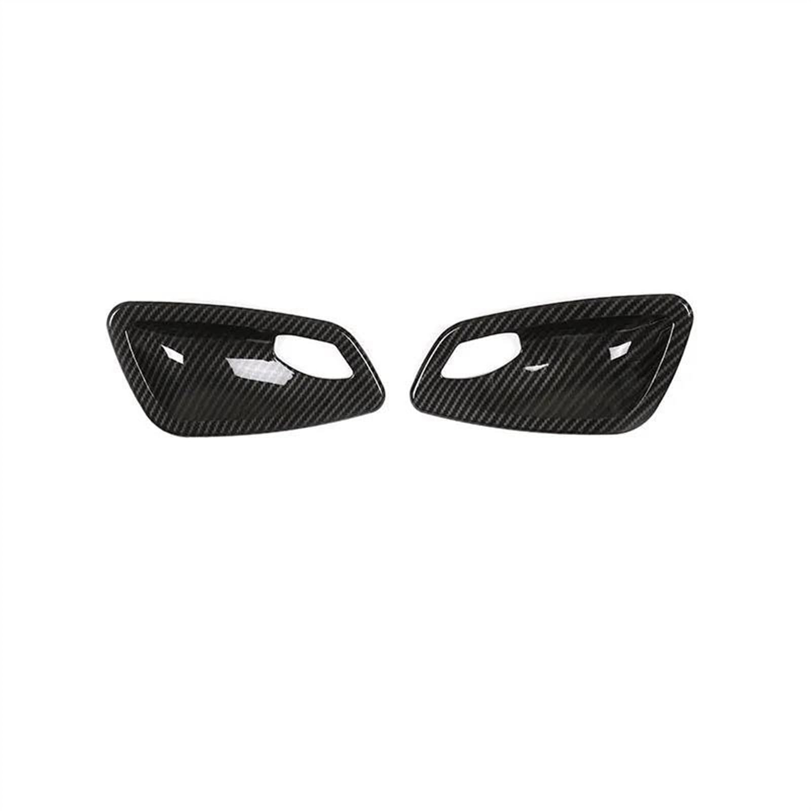 Qibbei Carbon Fiber 2Pcs Car Interior Abs Carbon Fiber Door Inner Bowl Cover Decoration Sticker For 3 Series E90 2005-2012 Stickers(Carbon Fiber 2Pcs)