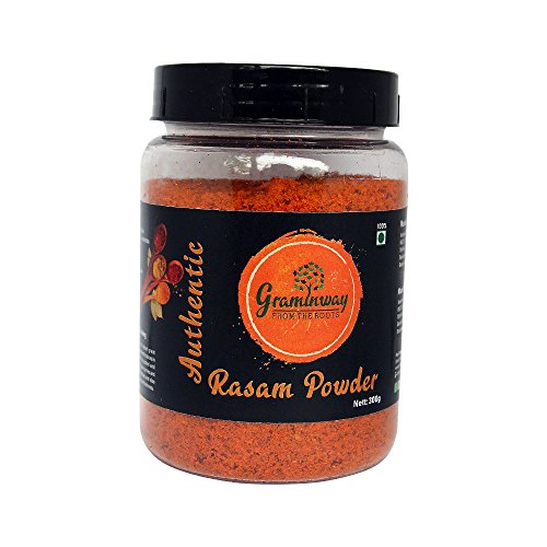 Graminway Authentic Rasam Powder, Indian Spice Mix, Used to Prepare South Indian Style Lentil Soup, South Indian Cuisine - 200 grams