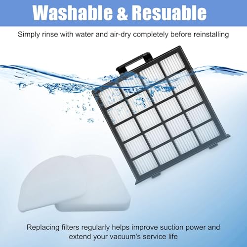 Image of Alrens AZ4002 Replacement Filter and Odor Kit for Shark POWERDETECT Upright Vacuum Cleaner AZ4002 AZ4000 AZ4002W, Inlcudes 2 Filters + 4 Foam & Felt Kit + 4 Odor Neutralizer