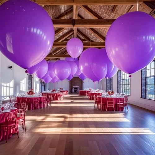 Image of 30 Pack Purple Balloons 36 inch Purple Latex Big Balloons for Party Decorations and Events