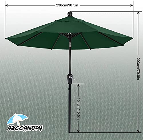 Image of ABCCANOPY 7.5FT Patio Umbrella Outdoor 6 RibsTable Umbrella(Green)