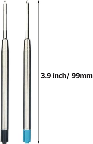 Miniatura 2 de 30 recambios de bolígrafo reemplazables de 0.039 pulgadas (0.039 in), punta media, repuesto de metal de escritura suave (tinta negra)