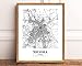 Eleville 11X14 Unframed Nicosia Cyprus City View Abstract Road Modern Map Art Print Poster Wall Office Home Decor Minimalist Line Art Hometown Housewarming wgn805