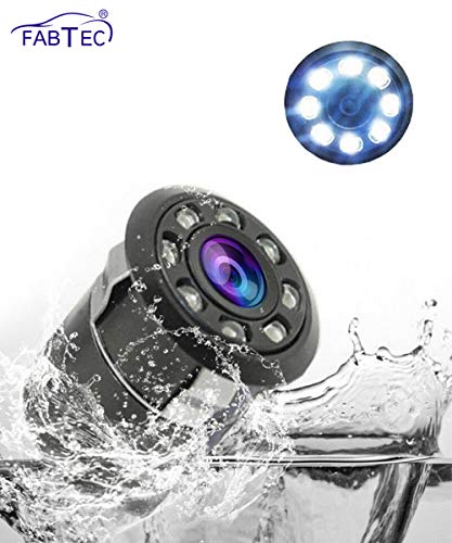 Image of Fabtec Car Reverse Backup Parking Camera for All Cars (8 Led, Drill Type Camera) (AHD /CCD Vision)