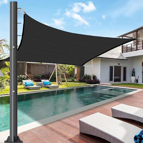 TRAYIU Sun Shade Sail Pole 10ft - 1 Pack 3' Diameter Outdoor Sunshade Sail Post Support Awning Canopy Heavy Duty Metal Pole Kit for Patio Garden Deck Playground Backyard