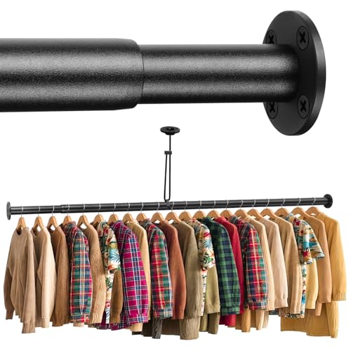 BaiNong Adjustable Closet Rods for Hanging Clothes 17 to 134