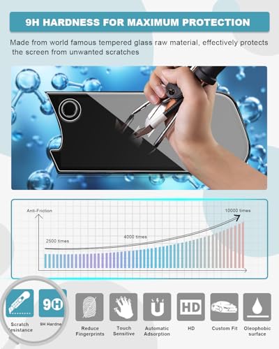 Image of CDEFG 2Pcs Tempered Glass for 2024 2025 2026 Chevy Equinox EV Screen Protector, for 17.7 inch Touchscreen & 11 inch Dash 2024-2026 Chevrolet Equinox EV Accessories, 9H Screen Cover HD Clear