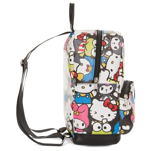 Fast Forward Hello Kitty Allover Leather Backpack - Girls, Boys, Teens, Adults - Officially Licensed Hello Kitty Faux Leather 14 Inch Backpack (Black)3
