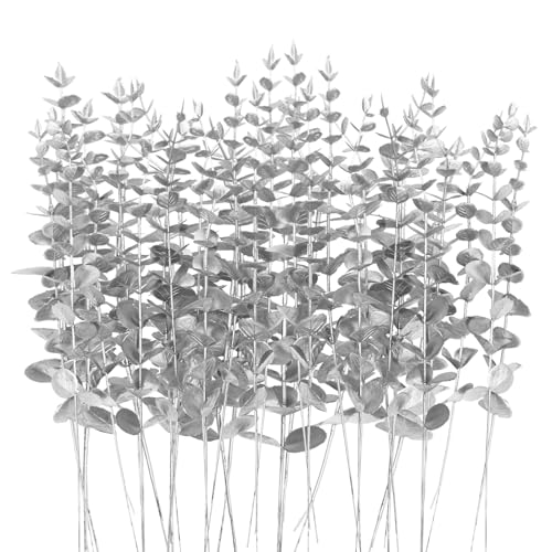 TGANNYOCR 36 Pcs Silver Artificial Eucalyptus...