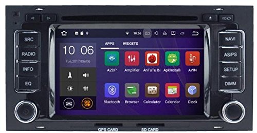 Sunshine Fly 7 pulgadas Android 7.1 coche DVD GPS Radio estéreo para Volkswagen VW Touareg T5 Transporter Multivan 2004 - 2011 GPS Radio