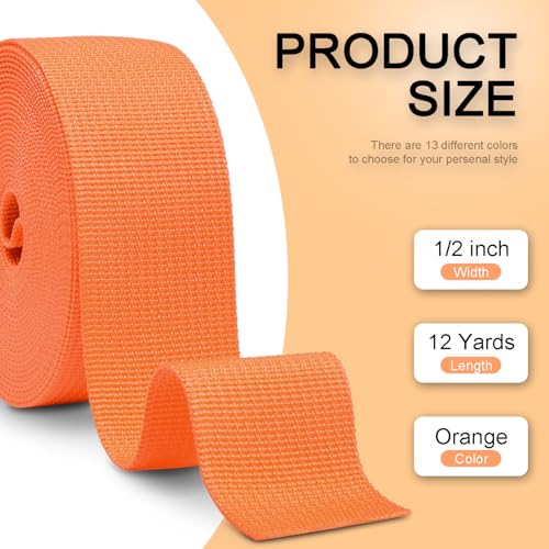 Image of CooBigo 12 Yards Webbing 1 inch & 1.5 inch & 2 inch Polypropylene Webbing Strap 1 Inch 1.5 Inch 2 Inch Wide Webbing Strapping for Bags /Lawn Chair /Pool Solar Cover DIY Crafting