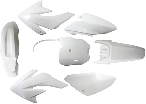 Miniatura 2 de Kit de carenado de plástico partes de guardabarros y tanque de gasolina con tapa para CRF70 CRF 70 Dirt Pit Bike (blanco)