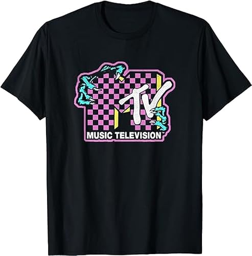 MTV Checkered Zombie Hands T-Shirt Black LBlackL