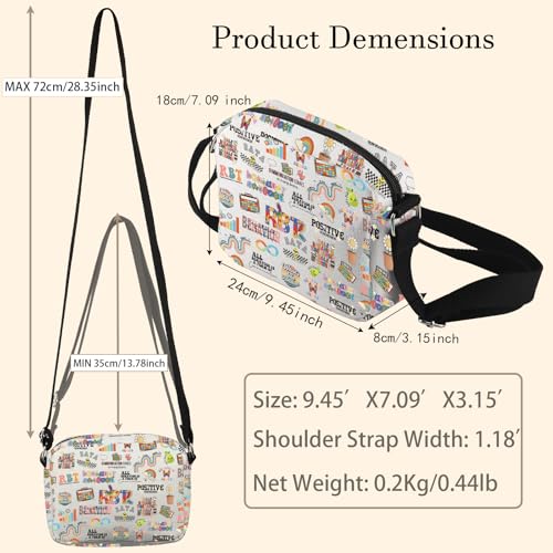 WCGXKO RBT Registered Behavior Technician Gift Behavior Specialist Zipper Canvas Crossbody Bag2
