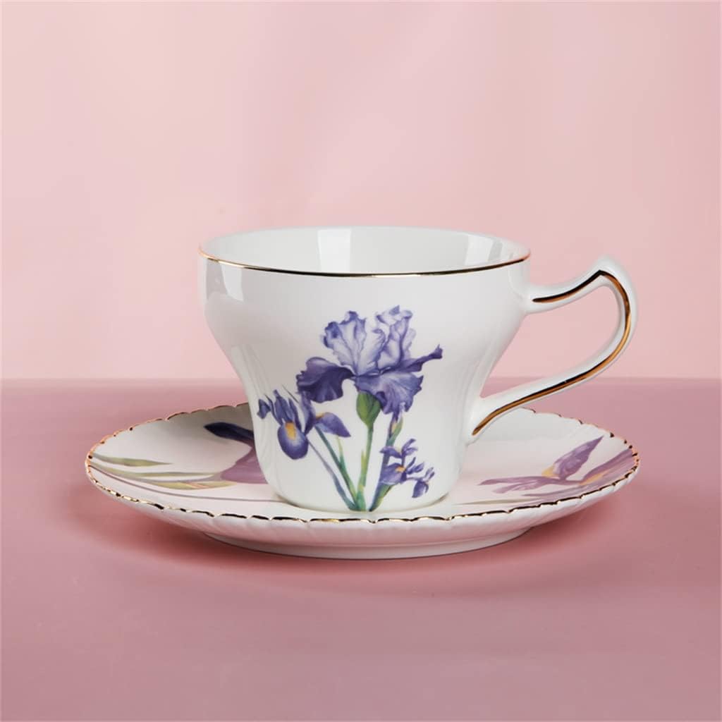 European Coffee Cups And Saucers, Afternoon Tea, Black And Ceramic And(E)