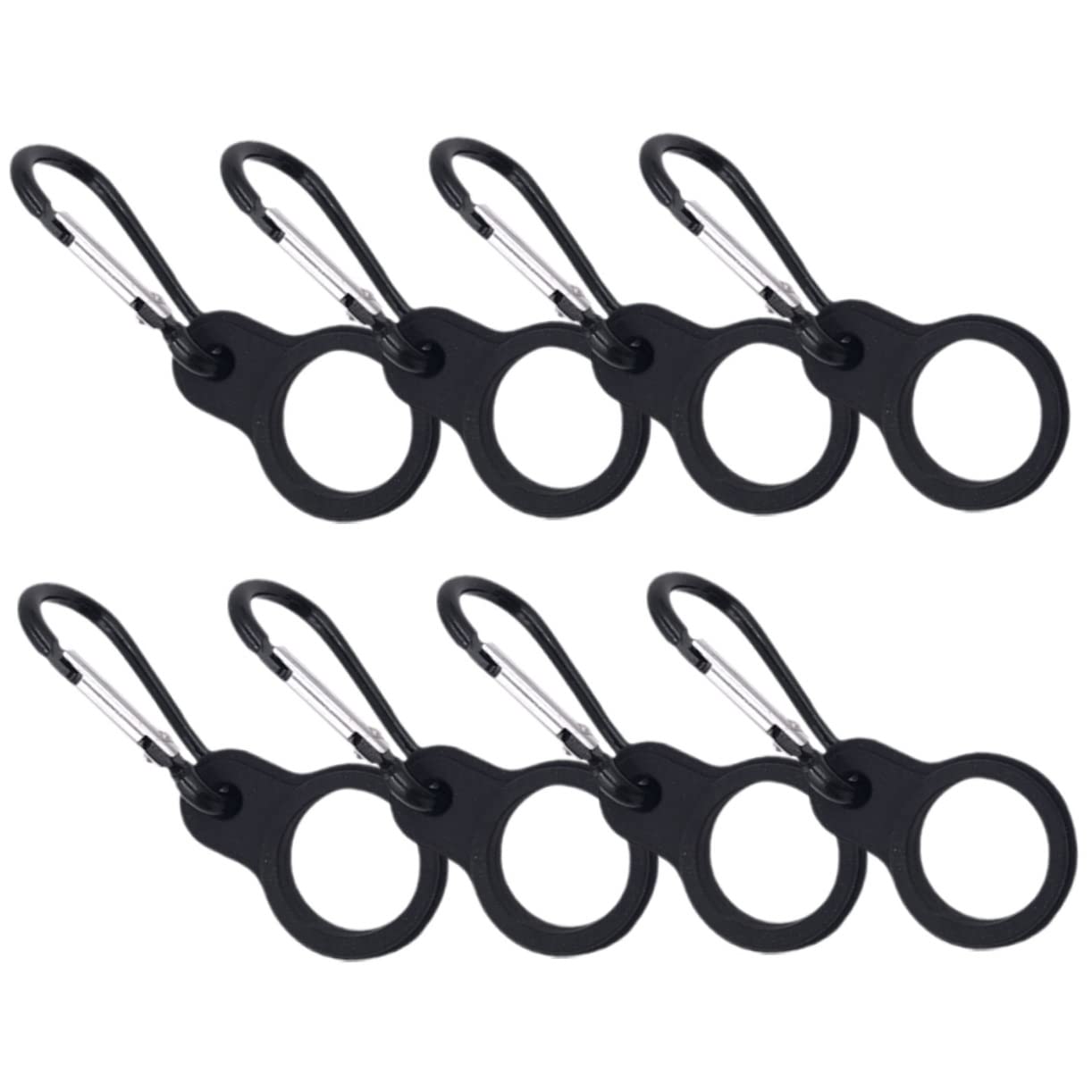 TOYANDONA Porte-Bouilloire Bouteille d'eau avec Marche Clé Cintre Porte-Bouteille Ambulant Crochet pour Bouteille De Randonnée Porte-Bouteille d'eau Gel De Silice Noir