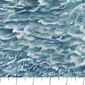 Naturescapes Blue Water Splashing Northcott Cotton Fabric 21391-42