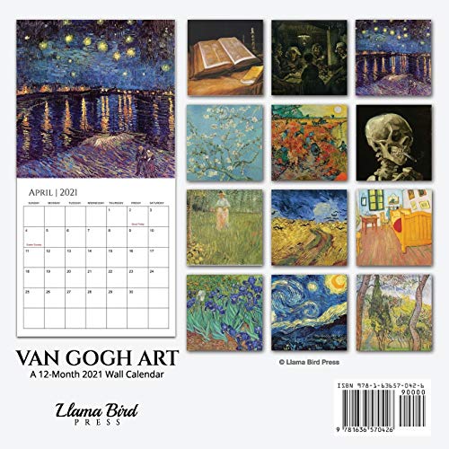 Van Gogh Art 2021 Wall Calendar: Famous Art, 8.5