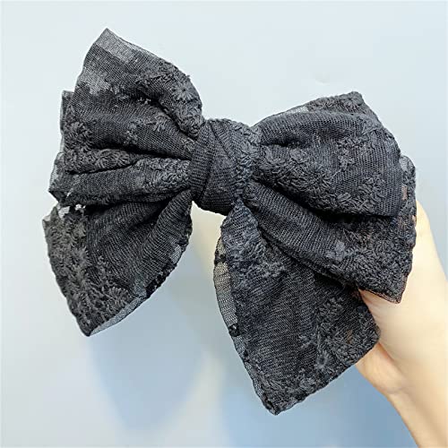2 Pcs White Hair Ribbon Bows For Girls Hair, Bridal Bow Barrettes Women Valentines Day Hair Clips #TOP6
