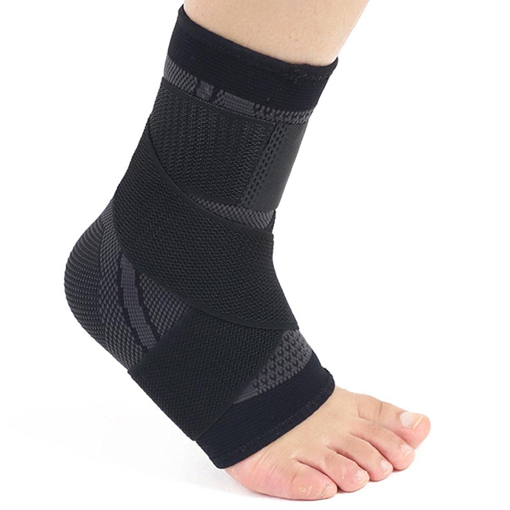 Genérico Tobillera Ajustable con Correas Ajustables, para Deporte y Caminar a Diario, Modelo CJDW888 (Black)