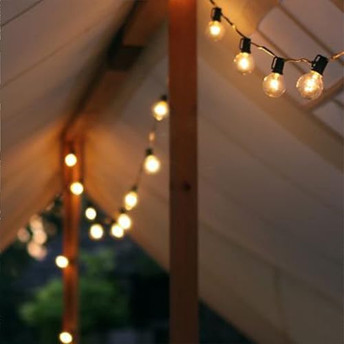 Miniatura 6 de Paquete de 50 bombillas G40 de repuesto, 120 V 5 W globo transparente G40 de repuesto para exteriores, bombillas incandescentes vintage con base de