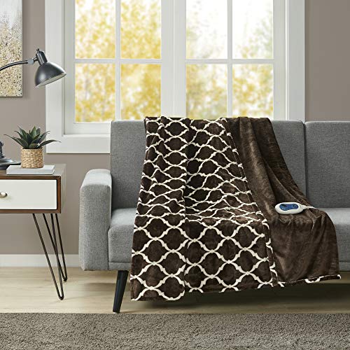 image for Beautyrest Plush Electric Throw Blanket – Secure Comfort Technology-