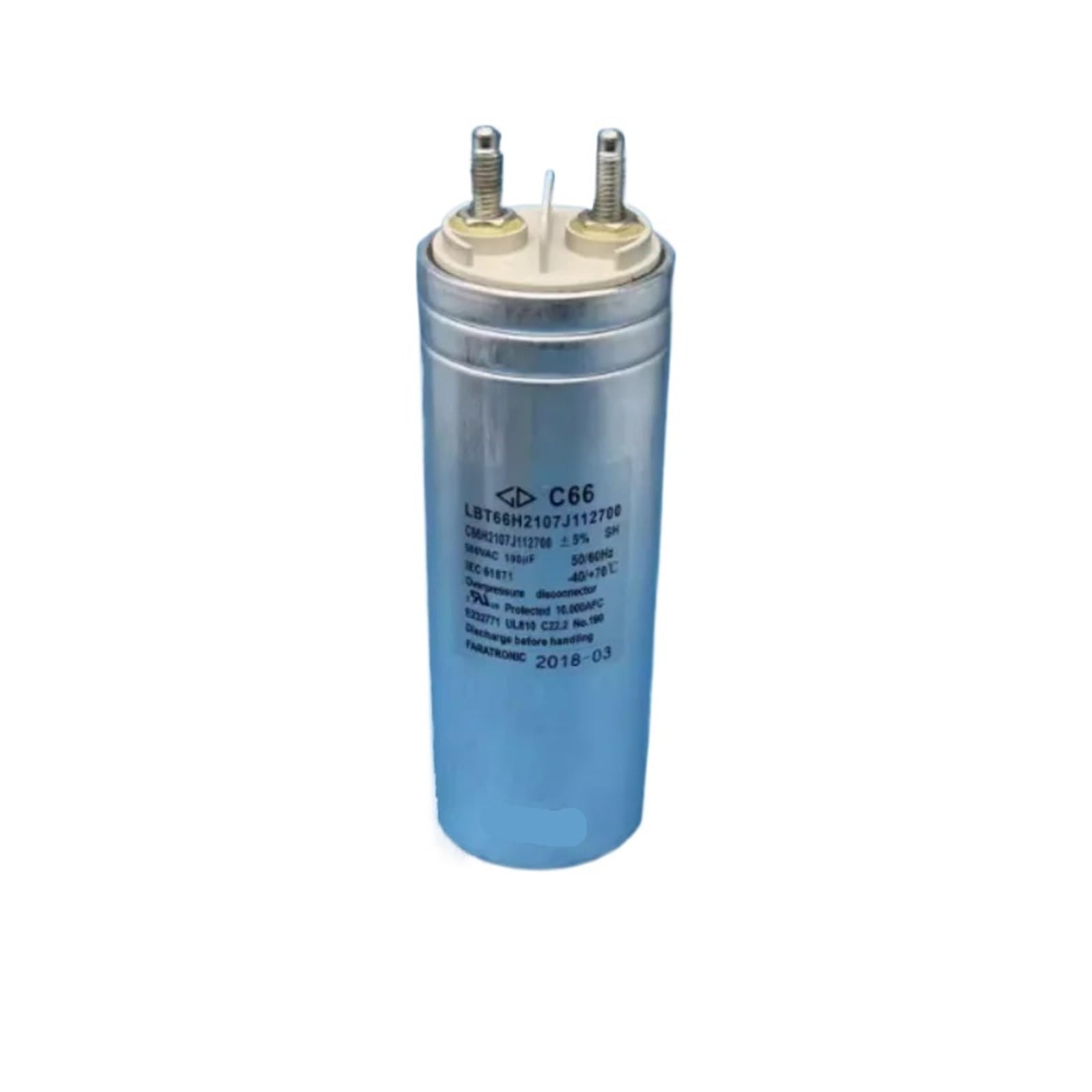 BALYDLUL 1pcs C66H2107J112700 C66 500V 100UF 75X200MMM film capacitor