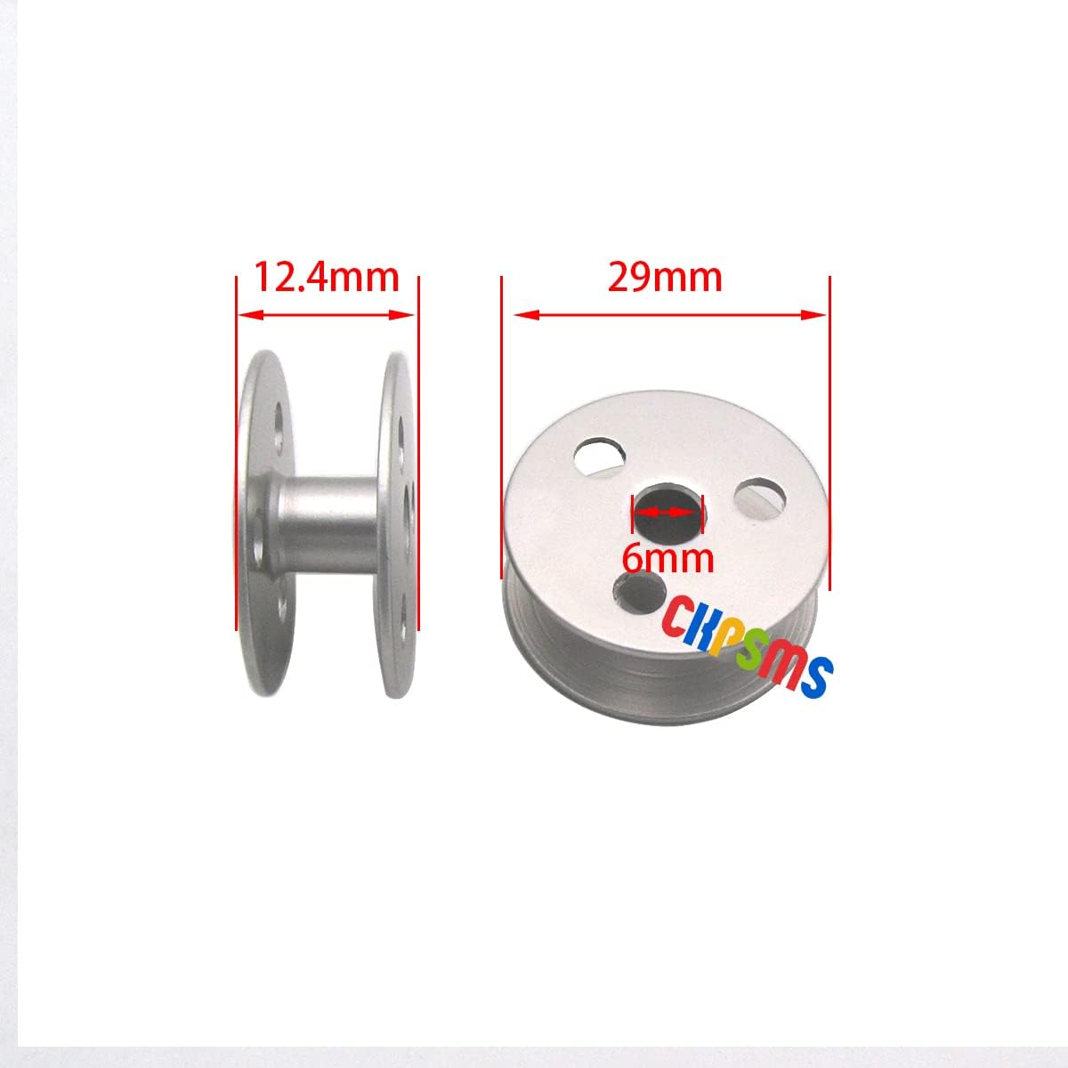 CKPSMS Brand - Large Aluminum Bobbins #150971A Compatible with/Replacement for CONSEW Brand 255RB 289RB 389R Brother Brand LT2-B837 LT2-B838 (10 PCS)