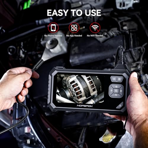 Endoskopkamera mit Licht, Hopefox 4.3 Zoll IPS Bildschirm Industrie Endoskop, IP67 wasserdichte...