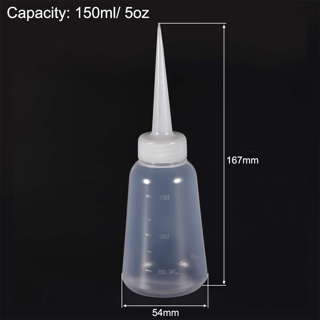 XYWHPGV Plastic Washing Bottle Squeeze Bottle Plant Flower Succulent Watering Bottle 150ml/5oz LDPE Lab Tip Liquid Storage with Removable White Cap (B4833)