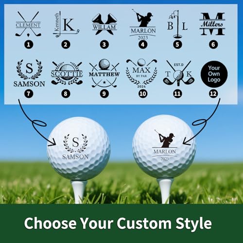 Personalized Large Golf Ball Stamp – 20 mm Logo, with Metal Storage Case, Custom Name or Logo, Reusable Golf Ball Marking, Men's Golf Accessories,... - Image 6