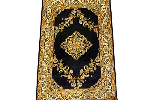 Indiaas handgemaakt traditioneel Perzisch ontwerp kasjmier zijden tapijt en muur opknoping maat 2X3 voet JBC05 - Afbeelding 4