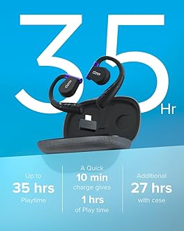 Cleer ARC II Gaming Earbuds - True Wireless Open Ear Headphones, Ultra-Low Latency, Snapdragon Sound, Bluetooth 5.3, USB-C Dongle, 35Hr Battery, Compatible with PS4, PS5, PC, Switch,White