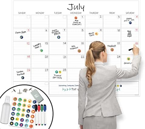 Amazon.com: Lushleaf Designs Big Dry Erase Wall Calendar - Giant Whiteboard  [36