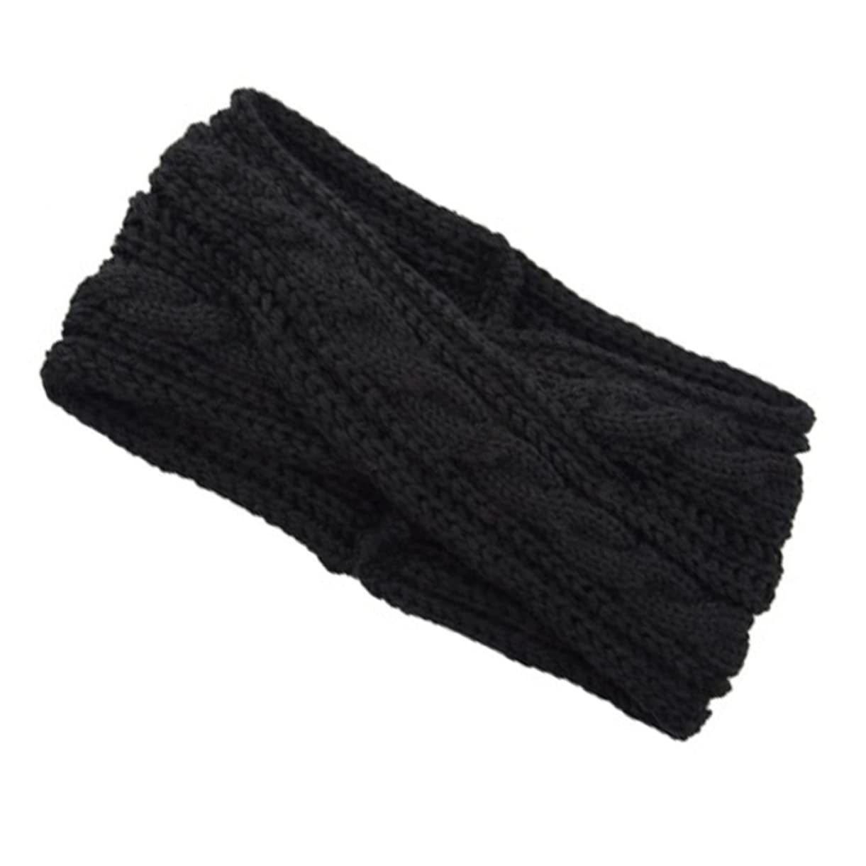 FRCOLOR 9stücke Teiliges Strick-woll-haarband Für Damen Elastisches Stirnband Schwarz Weiß Und Silber Haaraccessoire Für Winterspaß Und Sportaktivitäten